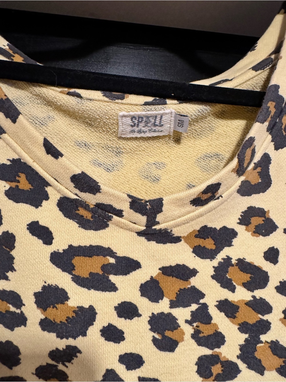 Sold elsewhere Leopard-Print Kate Sloppy in S/M Sweatshirt & Bralette Set- - Picture 4 of 7